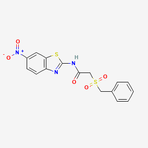 2-(benzylsulfonyl)-N-(6-nitro-1,3-benzothiazol-2-yl)acetamide