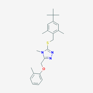 3-[(4-tert-butyl-2,6-dimethylbenzyl)sulfanyl]-4-methyl-5-[(2-methylphenoxy)methyl]-4H-1,2,4-triazole