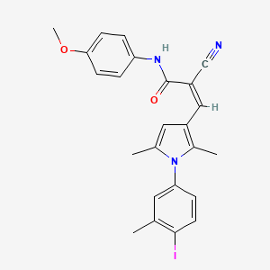 2-cyano-3-[1-(4-iodo-3-methylphenyl)-2,5-dimethyl-1H-pyrrol-3-yl]-N-(4-methoxyphenyl)acrylamide