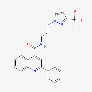 N-{3-[5-methyl-3-(trifluoromethyl)-1H-pyrazol-1-yl]propyl}-2-phenyl-4-quinolinecarboxamide