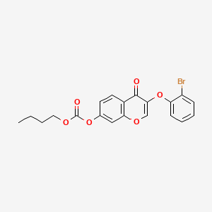 molecular formula C20H17BrO6 B4709325 3-(2-bromophenoxy)-4-oxo-4H-chromen-7-yl butyl carbonate 