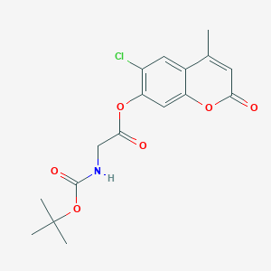 6-chloro-4-methyl-2-oxo-2H-chromen-7-yl N-(tert-butoxycarbonyl)glycinate