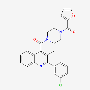 2-(3-chlorophenyl)-4-{[4-(2-furoyl)-1-piperazinyl]carbonyl}-3-methylquinoline