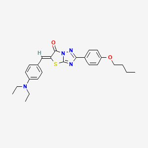 (5Z)-2-(4-Butoxyphenyl)-5-{[4-(diethylamino)phenyl]methylidene}-5H,6H-[1,2,4]triazolo[3,2-B][1,3]thiazol-6-one