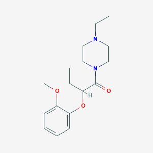 molecular formula C17H26N2O3 B4709370 1-ethyl-4-[2-(2-methoxyphenoxy)butanoyl]piperazine 