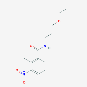 molecular formula C13H18N2O4 B4709376 N-(3-ethoxypropyl)-2-methyl-3-nitrobenzamide 