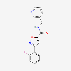 3-(2-fluorophenyl)-N-(3-pyridinylmethyl)-5-isoxazolecarboxamide