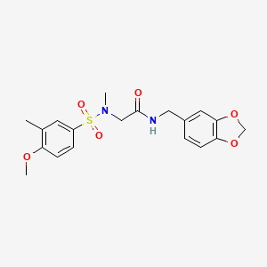 N-(1,3-benzodioxol-5-ylmethyl)-N~2~-[(4-methoxy-3-methylphenyl)sulfonyl]-N~2~-methylglycinamide