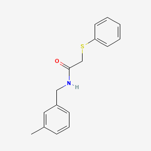 molecular formula C16H17NOS B4709406 N-(3-methylbenzyl)-2-(phenylthio)acetamide 