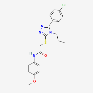 2-{[5-(4-chlorophenyl)-4-propyl-4H-1,2,4-triazol-3-yl]thio}-N-(4-methoxyphenyl)acetamide