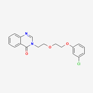 molecular formula C18H17ClN2O3 B4709447 3-{2-[2-(3-chlorophenoxy)ethoxy]ethyl}-4(3H)-quinazolinone 