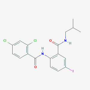 2,4-dichloro-N-[4-iodo-2-(2-methylpropylcarbamoyl)phenyl]benzamide