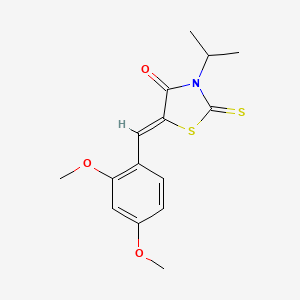 molecular formula C15H17NO3S2 B4709479 5-(2,4-dimethoxybenzylidene)-3-isopropyl-2-thioxo-1,3-thiazolidin-4-one 