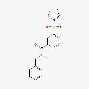 molecular formula C19H22N2O3S B4709512 N-benzyl-N-methyl-3-(1-pyrrolidinylsulfonyl)benzamide 