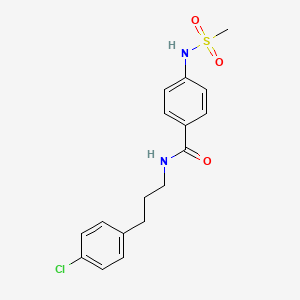 N-[3-(4-chlorophenyl)propyl]-4-[(methylsulfonyl)amino]benzamide