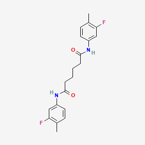 molecular formula C20H22F2N2O2 B4709532 N,N'-bis(3-fluoro-4-methylphenyl)hexanediamide 