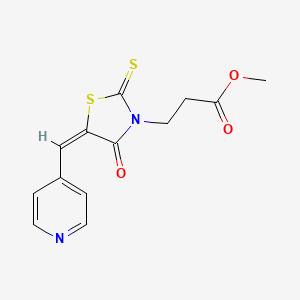 methyl 3-[4-oxo-5-(4-pyridinylmethylene)-2-thioxo-1,3-thiazolidin-3-yl]propanoate