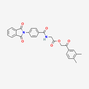 molecular formula C27H22N2O6 B4709549 2-(3,4-DIMETHYLPHENYL)-2-OXOETHYL 2-{[4-(1,3-DIOXO-1,3-DIHYDRO-2H-ISOINDOL-2-YL)BENZOYL]AMINO}ACETATE 