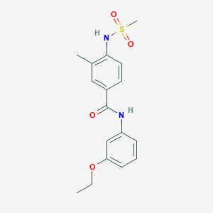 molecular formula C17H20N2O4S B4709557 N-(3-ethoxyphenyl)-3-methyl-4-[(methylsulfonyl)amino]benzamide 