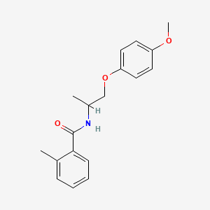 molecular formula C18H21NO3 B4709573 N-[1-(4-methoxyphenoxy)propan-2-yl]-2-methylbenzamide 