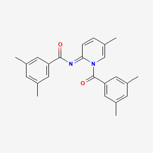 molecular formula C24H24N2O2 B4709575 N-[1-(3,5-dimethylbenzoyl)-5-methyl-2(1H)-pyridinylidene]-3,5-dimethylbenzamide 