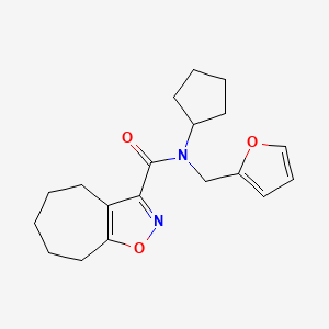 N-cyclopentyl-N-(2-furylmethyl)-5,6,7,8-tetrahydro-4H-cyclohepta[d]isoxazole-3-carboxamide