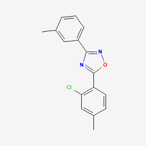 molecular formula C16H13ClN2O B4709605 5-(2-chloro-4-methylphenyl)-3-(3-methylphenyl)-1,2,4-oxadiazole 