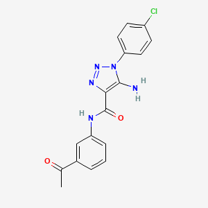 molecular formula C17H14ClN5O2 B4709616 N-(3-acetylphenyl)-5-amino-1-(4-chlorophenyl)-1H-1,2,3-triazole-4-carboxamide CAS No. 951894-08-9