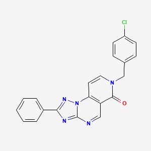 molecular formula C21H14ClN5O B4709630 7-(4-chlorobenzyl)-2-phenylpyrido[3,4-e][1,2,4]triazolo[1,5-a]pyrimidin-6(7H)-one 