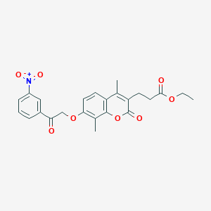 ethyl 3-{4,8-dimethyl-7-[2-(3-nitrophenyl)-2-oxoethoxy]-2-oxo-2H-chromen-3-yl}propanoate