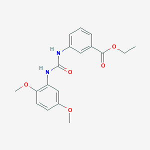 molecular formula C18H20N2O5 B4709662 ethyl 3-({[(2,5-dimethoxyphenyl)amino]carbonyl}amino)benzoate 