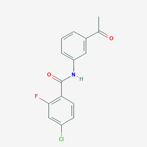 N-(3-acetylphenyl)-4-chloro-2-fluorobenzamide