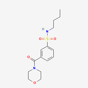 molecular formula C15H22N2O4S B4709693 N-butyl-3-(4-morpholinylcarbonyl)benzenesulfonamide 