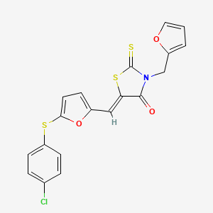 5-({5-[(4-chlorophenyl)thio]-2-furyl}methylene)-3-(2-furylmethyl)-2-thioxo-1,3-thiazolidin-4-one