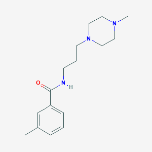 molecular formula C16H25N3O B4709766 3-methyl-N-[3-(4-methylpiperazin-1-yl)propyl]benzamide 