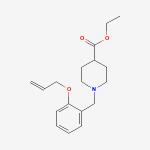 molecular formula C18H25NO3 B4709774 ethyl 1-[2-(allyloxy)benzyl]-4-piperidinecarboxylate 