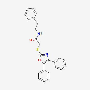 2-[(4,5-diphenyl-1,3-oxazol-2-yl)thio]-N-(2-phenylethyl)acetamide