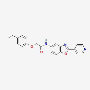 molecular formula C22H19N3O3 B4709816 2-(4-ethylphenoxy)-N-[2-(4-pyridinyl)-1,3-benzoxazol-5-yl]acetamide 