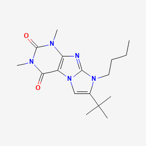 molecular formula C17H25N5O2 B4709829 6-Butyl-7-tert-butyl-2,4-dimethylpurino[7,8-a]imidazole-1,3-dione 