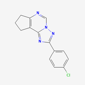 2-(4-chlorophenyl)-8,9-dihydro-7H-cyclopenta[e][1,2,4]triazolo[1,5-c]pyrimidine