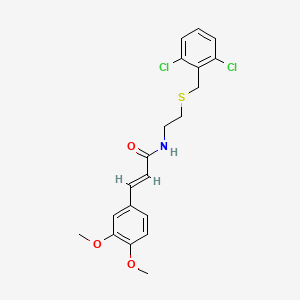 N-{2-[(2,6-dichlorobenzyl)thio]ethyl}-3-(3,4-dimethoxyphenyl)acrylamide