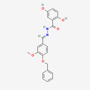 molecular formula C22H20N2O5 B4709893 N'-[4-(benzyloxy)-3-methoxybenzylidene]-2,5-dihydroxybenzohydrazide 