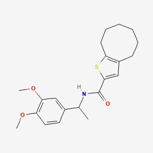 N-[1-(3,4-dimethoxyphenyl)ethyl]-4,5,6,7,8,9-hexahydrocycloocta[b]thiophene-2-carboxamide