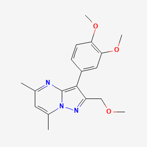 3-(3,4-dimethoxyphenyl)-2-(methoxymethyl)-5,7-dimethylpyrazolo[1,5-a]pyrimidine