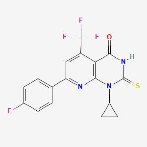 1-cyclopropyl-7-(4-fluorophenyl)-2-mercapto-5-(trifluoromethyl)pyrido[2,3-d]pyrimidin-4(1H)-one