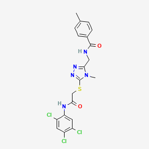 4-methyl-N-{[4-methyl-5-({2-oxo-2-[(2,4,5-trichlorophenyl)amino]ethyl}thio)-4H-1,2,4-triazol-3-yl]methyl}benzamide