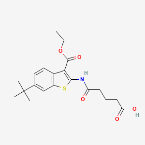 molecular formula C20H25NO5S B4709927 4-{[6-TERT-BUTYL-3-(ETHOXYCARBONYL)-1-BENZOTHIOPHEN-2-YL]CARBAMOYL}BUTANOIC ACID 