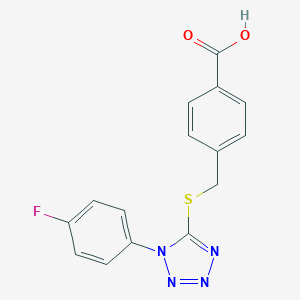 molecular formula C15H11FN4O2S B471000 4-({[1-(4-fluorophenyl)-1H-tetrazol-5-yl]thio}methyl)benzoic acid CAS No. 634166-45-3