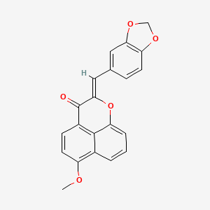 molecular formula C21H14O5 B4710001 2-[(Z)-1-(1,3-BENZODIOXOL-5-YL)METHYLIDENE]-6-METHOXYBENZO[DE]CHROMEN-3-ONE 