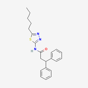 N-(5-pentyl-1,3,4-thiadiazol-2-yl)-3,3-diphenylpropanamide